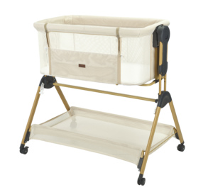 Cuna de bebé multifuncional con columpio lateral, cama de aluminio para exteriores/escuela, para dormir cómodamente al bebé - Product Image 1