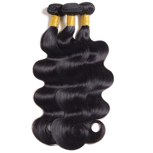 Capelli umani indiani crudi <span class=keywords><strong>100</strong></span> naturali originali, stile personalizzato lungo del corpo onda cuticola allineato capelli vergini - Product Image 3