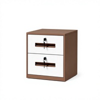 Armoire de classement moderne en acier à 2 tiroirs verrouillable avec rangement pour l'organisation de documents dans la chambre et l'entrepôt