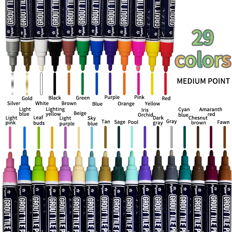 PATIKIL Grout Pen 4 Pack Beige Tile Marker Waterproof Grout Sealer Pen Tile Repair Pens Paint Pens For Wall Floor Bathroom Kitchen Refresh