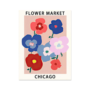 Thị trường Hoa cổ điển lá Paris tường nghệ thuật vải sơn hiện đại Bắc Âu Áp phích và in Gallery tường hình ảnh cho khách trang trí nội thất - Product Image 4