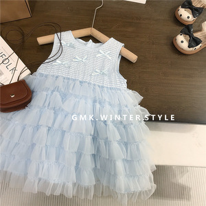 लड़कियों के लिए 2025 नई स्टाइलिश नई गर्मियों की राजकुमारी पोशाक सपाई केक ड्रेस फीता बेबी के लिए मिठाई औपचारिक पोशाक - Product Image 2