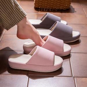 Pantuflas de Lino para Hombre, para Todas las Estaciones, Punta Abierta, Antideslizantes, Silenciosas, con Amortiguación, Hechas de Tela de Algodón y Lino, para Parejas, para el Verano - Product Image 2