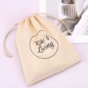 Custom Logo Printed Eco-friendly Biodegradable Luxury Organic Cotton Reusable <b>Drawstring</b> Dust Bag Storage <b>Pouch</b> for Handbag - Product Image 1