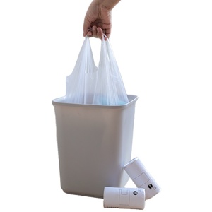 Bolsas de chaleco de plástico transparente con refuerzo lateral biodegradable a precio de fábrica con logotipo personalizado - Product Image 6