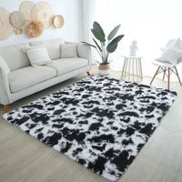 Alfombra Peluda de Color Sólido, Lavable a Máquina, para Dormitorio y Habitación Infantil