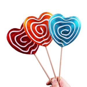 All'ingrosso 50g trasparente <span class=keywords><strong>a</strong></span> forma di <span class=keywords><strong>cuore</strong></span> tavola lecca lecca assortiti aromi di frutta, <span class=keywords><strong>caramelle</strong></span> dure - Product Image 1