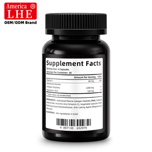 Complément alimentaire personnalisé Shecome Collagène marin 2400 mg pour adultes, améliore la santé de la peau, des cheveux et des articulations, capsules de collagène marin - Product Image 3