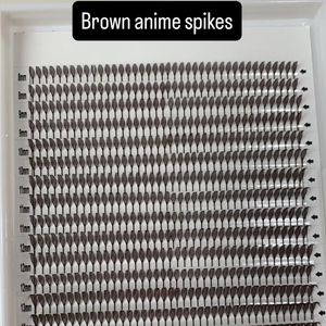 Bandeja Grande 20 Filas XXL Pestañas Suaves de Anime Negras Marrones Estilo Cómic 0.07mm Curvatura C D Mixtas 8-15MM Extensiones de Pestañas Coreanas PBT al por Mayor - Product Image 1