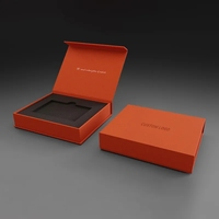 Boîte cadeau magnétique en papier rigide de luxe avec logo personnalisé imprimé, doublure en éponge pour cosmétiques, bijoux, parfums - Portable