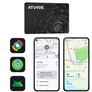 Беспроводной перезаряжаемый трекер ATUVOS для iOS и <span class=keywords><strong>Android</strong></span>, ультратонкий, в форме карты, пластиковый, водонепроницаемый, с гарантией 1 год, приложение Find My для отслеживания - Product Image 2