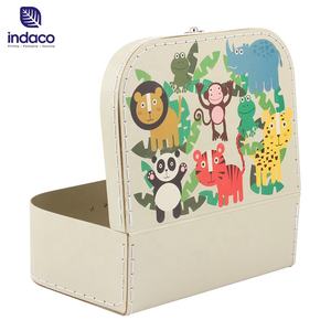 ODM Precio barato caja de embalaje de papel Zoo Theme maleta caja bebé maleta de cartón con asa - Product Image 2