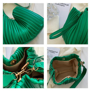 Mode plissé luxe femmes sac à main PU Messenger sac 2022 sacs à main pour dames - Product Image 2