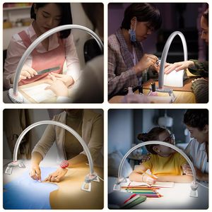 Lámpara <span class=keywords><strong>LED</strong></span> Profesional de Media Luna para Manicura, Plegable, para Mesa de Manicura, Pestañas, Belleza, Tatuajes, Spa, Arte - Product Image 3