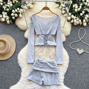 Летний повседневный комплект из 2 предметов для женщин: туника и облегающий костюм. Оптом. - Product Image 4