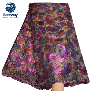 Vải Ren Lưới Đôi Thêu Nặng Độc Đáo Châu Phi 2022 Chất Lượng Cao - Product Image 2