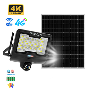 Cámara Solar Wifi para Exteriores V380 de 8MP, Visión Nocturna en Color, Detección de Movimiento PTZ, Cámara 4G, CCTV, Iluminación - Product Image 1