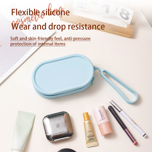 Custom Waterproof Silicone Makeup <b>Bag</b> Travel Cosmetic Pouch Soft Makeup <b>Vanity</b> <b>Bag</b> Portable Toiletry Organizer OEM ODM - Product Image 6