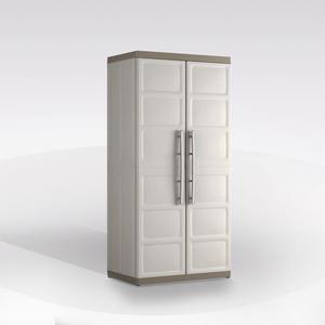 Mobiletto con Ripiani in Resina EXCELLENCE XL, 89x54 cm, H. 182 cm, Beige e Grigio Tortora - Product Image 1