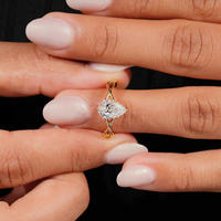 Bague de fiançailles et de mariage Elisa Jewelry en or véritable 18K 14K 10K, diamant de laboratoire taille poire 1 carat, bijoux pour femmes