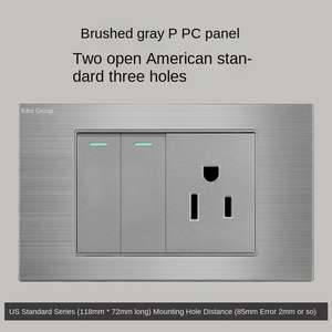 Prise murale américaine standard 118 avec prise USB et prise secteur multifonction type C pour usage domestique - Product Image 2