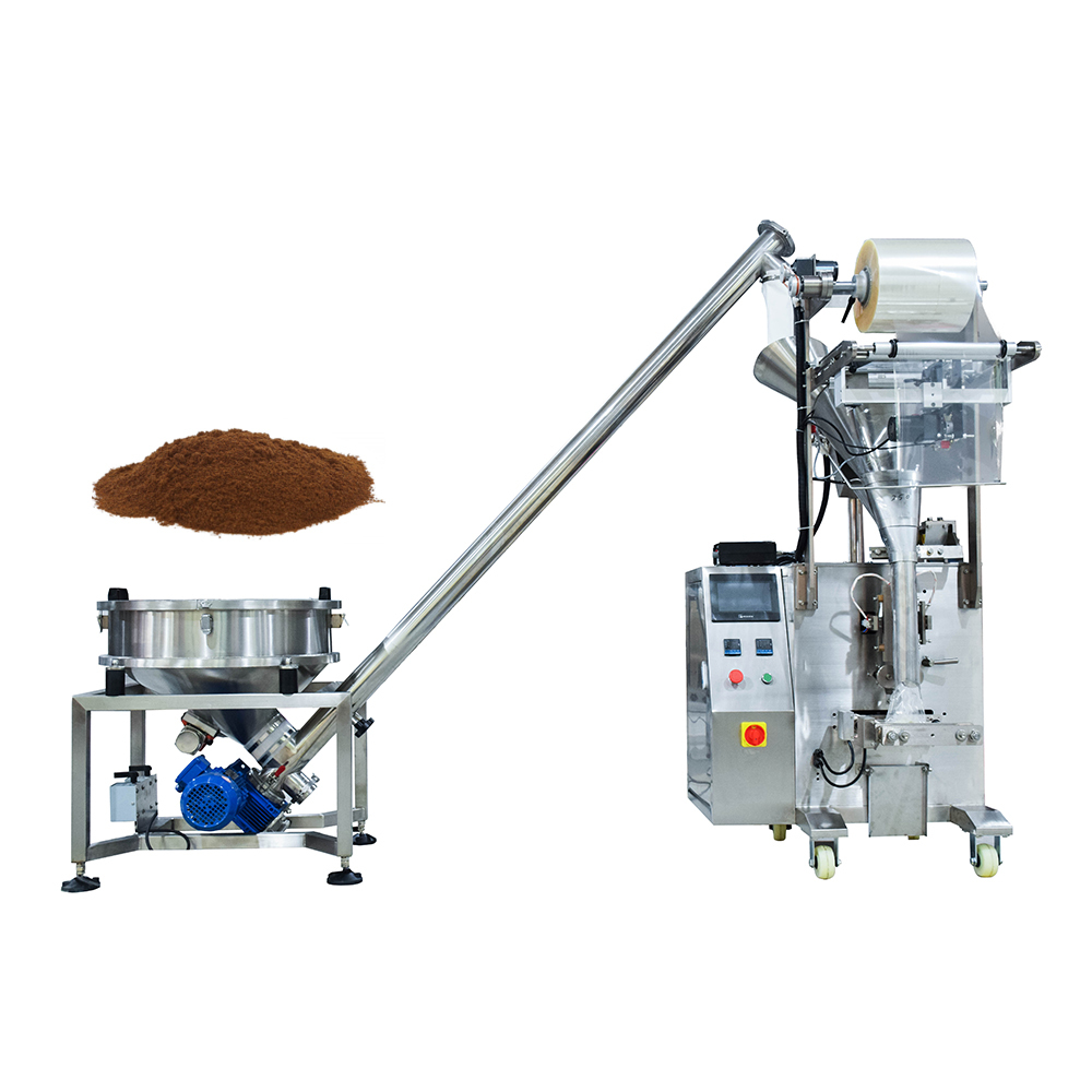 Contrôlé Par ordinateur Sac de Joint Arrière Automatique Poids Sac En Plastique D'emballage De Poudre De Café Machine