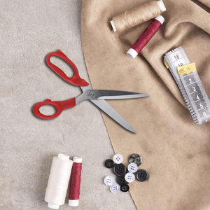 Professional Tailor's <b>Scissors</b> Stainless Steel Blades Rubber Handles Large Size for Fabric Cutting Clothing <b>Sewing</b> Household - Product Image 3