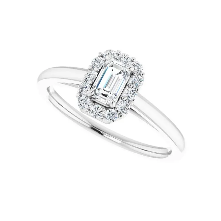 Bague de fiançailles personnalisée en or véritable avec diamants en vrac Bagues de mariage en or 14 carats avec pierre de diamant de laboratoire pour femmes