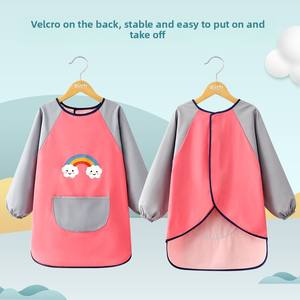<span class=keywords><strong>Delantal</strong></span> Impermeable Reversible para Niños, con Estampado de Dibujos Animados, de Poliéster, para Jardín de Infancia, Pintura, Uso en Estudio, para Niños y Niñas - Product Image 2