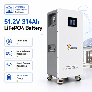51.2V 314Ah 16kWh LiFePO4 Battery Custom Logo & Design WiFi Cloud Monitoring 6000 Cycles Mobile Solar <b>Storage</b> EU Warehouse Stock - Product Image 1
