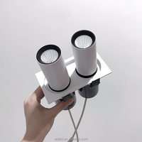 Lumière LED encastrée, double tête orientable, downlight réglable et évolutif, spots multiples pour solution commerciale