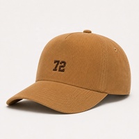 Gorra de 5 Paneles de Corduroy Resistente Estilo Senderismo, con Interior que Absorbe la Humedad, Gorra de Béisbol Duradera para Exteriores