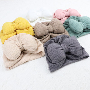 Cappello Turbante con Fiocco <span class=keywords><strong>per</strong></span> <span class=keywords><strong>Neonata</strong></span>, Berretto Morbido in Nylon con Fascia <span class=keywords><strong>per</strong></span> Bambine - Product Image 4