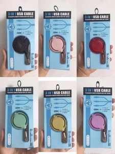 Cavo USB Type-C 3 in 1 Retrattile Portatile con Logo Personalizzato, Ricarica Rapida 5A, Conduttore in Rame Puro, Rivestimento in Nylon - Product Image 3