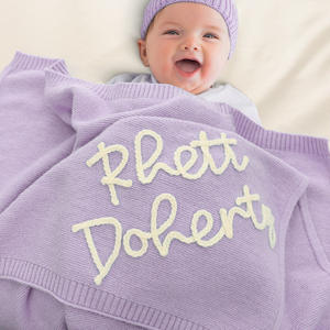 <span class=keywords><strong>Dropshipping</strong></span> PODコットン刺繍ニットソファ寝具リビングルーム冬用ソフトモダンなソリッドブランケット - Product Image 2