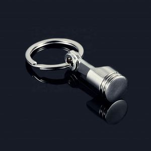 Porte-clés en métal 3D en forme de piston de moteur, accessoire automobile en gros - Product Image 3