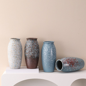 Jarrón de Cerámica Rústico con Función Hidropónica, Diseño sin Orificios para Sala de Estar, Hotel, Mesa de Comedor, Exhibición de Flores Secas o Frescas - Product Image 3