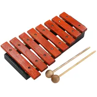 Xilófono glockenspiel para niños de 1 año, juguete educativo para niños, pinzas de 8 teclas, xilófono de madera pequeño profesional