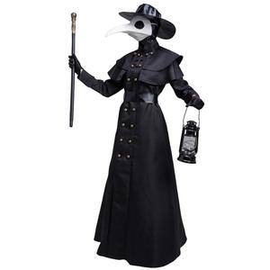 Costume de cosplay unisexe de médecin de la peste médiévale steampunk grande taille pour Halloween, démon corbeau à long bec pour fête de Pâques - Product Image 4