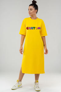 Toptan 2022 yaz pamuk rahat düz bayan büyük boy Longline <span class=keywords><strong>T</strong></span> gömlek elbiseler - Product Image 5