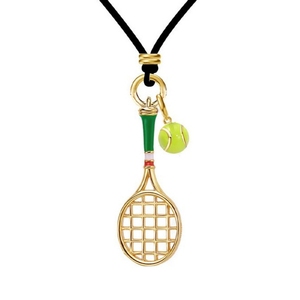 Nuovo Arrivo Collana con Ciondolo a Forma di Racchetta da Tennis in Rame, Stile Casual Sportivo, Elegante, Colori Oro e Argento, Regalo per Donna e <span class=keywords><strong>Uomo</strong></span> - Product Image 3