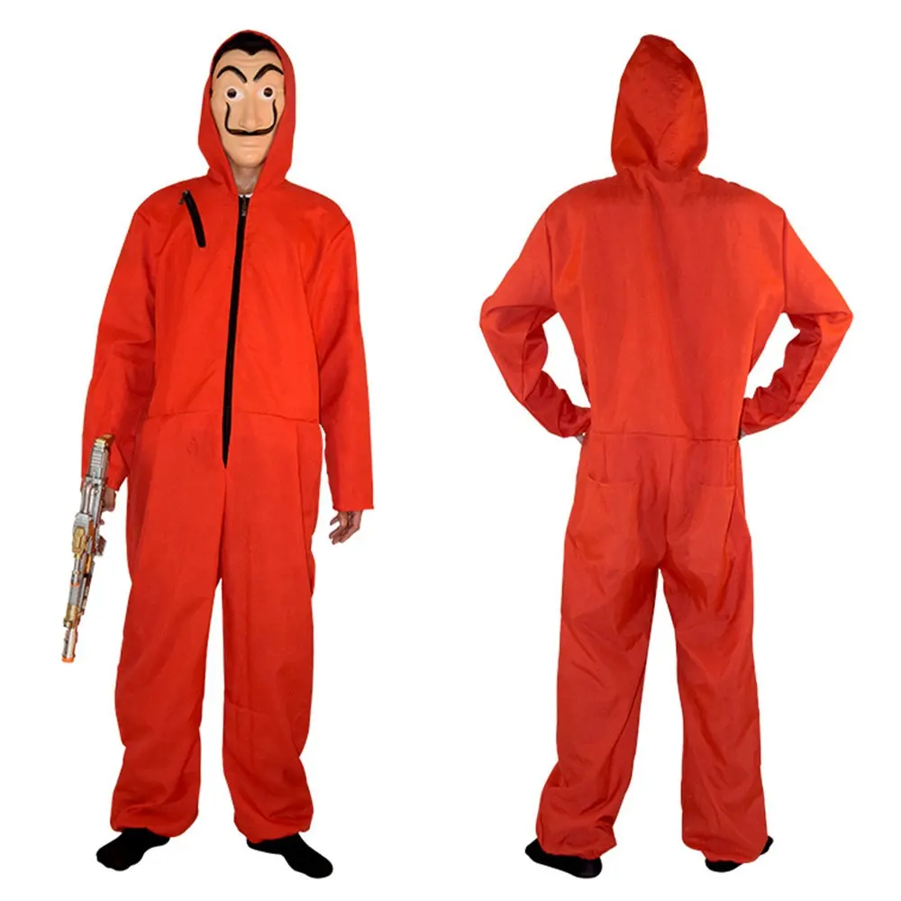 Cosplay Heist The House of Paper Halloween Cosplay kostum Jumpsuit merah untuk dewasa