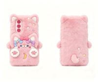 Étui de téléphone en peluche personnalisé CE ASTM Étui en peluche souple comme cadeau pour les enfants commissions en peluche