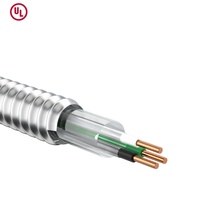 Kabel MC Lite tegangan rendah AC90 UL terdaftar 14/2 12/2 14/3 dengan Armor aluminium bahan isolasi PVC konduktor tembaga murni