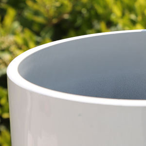 Pots de <span class=keywords><strong>plantes</strong></span> en plastique blanc moderne, <span class=keywords><strong>balcon</strong></span>, jardin, décoration de la maison, Pot de fleurs en plastique - Product Image 3