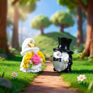 ตุ๊กตาคนแคระน่ารักสำหรับวันวาเลนไทน์ ของตกแต่งจิ๋วสำหรับจัดสวนขนาดเล็ก DIY ของประดับตกแต่งโต๊ะทำงานขนาดเล็ก - Product Image 4