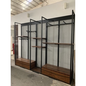 ชั้นวางเสื้อผ้าโลหะสำหรับร้านค้าปลีกสีดำ ปี 2023 และเฟอร์นิเจอร์ร้านค้า บูติกเสื้อผ้า - Product Image 3