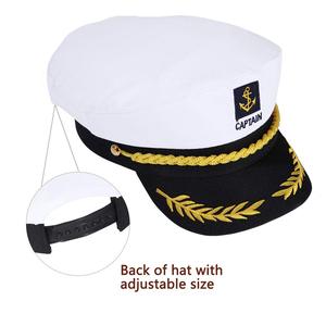 Chapeau de Capitaine Yacht pour Enfant Adulte Casquette Nautique Marine Marin <span class=keywords><strong>Amiral</strong></span> Chapeaux pour Accessoire de Costume d'Halloween - Product Image 2