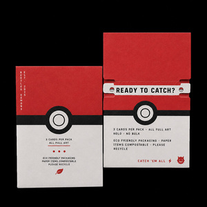 Paquete de Tarjetas de Papel Ecológicas Personalizadas con Diseño de <span class=keywords><strong>Anime</strong></span>, Impresión de Logotipo, Tarjetas Coleccionables de Pokémon, Sobre para Tarjetas de Juego - Product Image 3