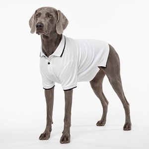 Polo pour chien personnalisé en coton piqué, col classique, patte de boutonnage, passepoil contrastant, respirant, été-printemps, sport-luxe - Product Image 4